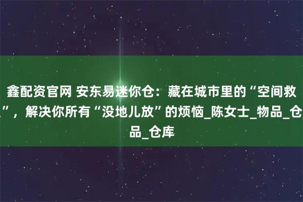 鑫配资官网 安东易迷你仓：藏在城市里的“空间救星”，解决你所有“没地儿放”的烦恼_陈女士_物品_仓库